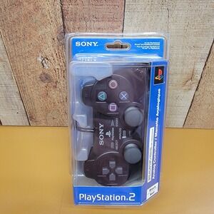 Sony PlayStation 2 Analog Controller Black SCPH-10520 U PS2 PS1 New Sealed